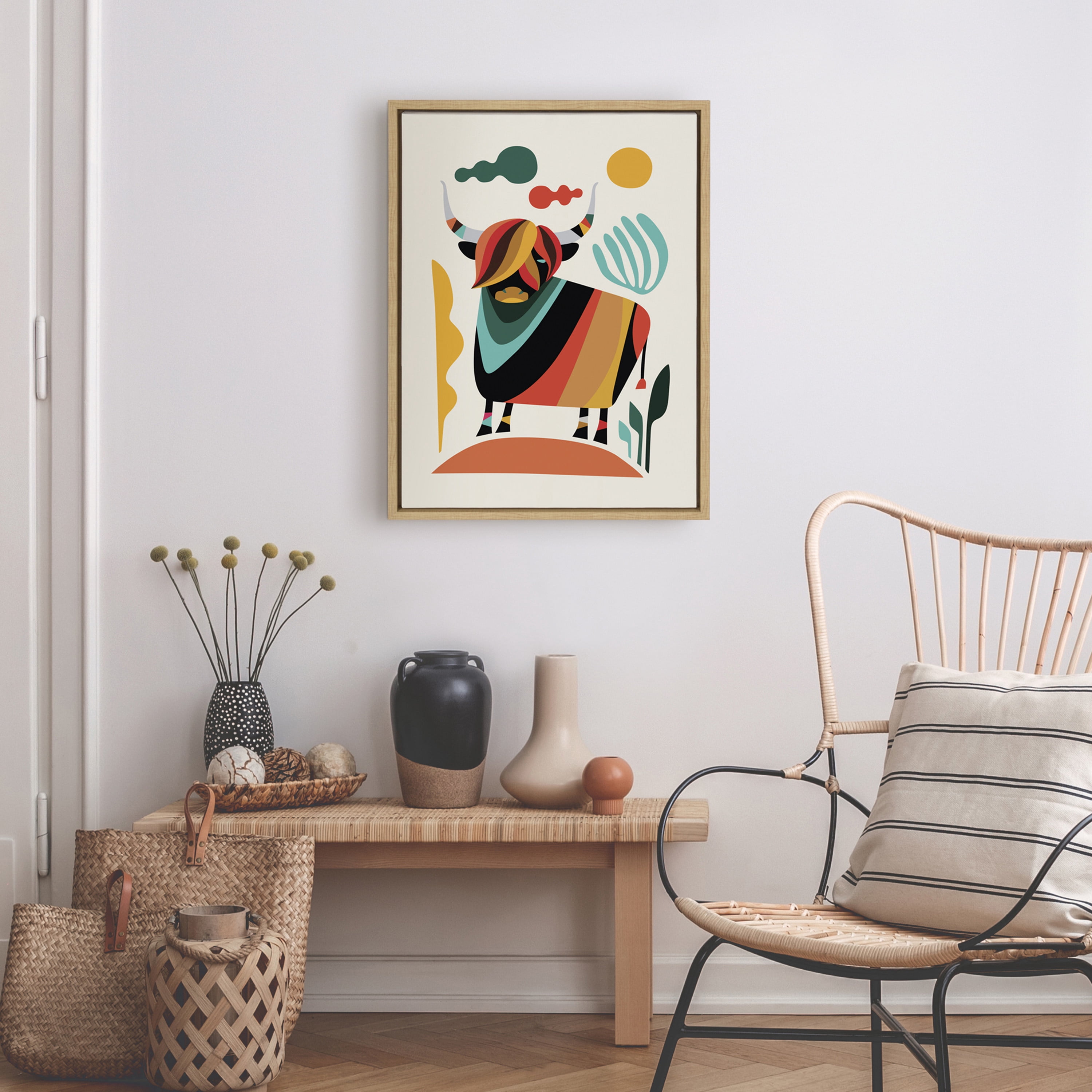 Kate and Laurel Animals & Insects Framed Canvas Art Print, 18" x 24"