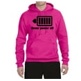 thumbnail image 2 of Cute Heart Never Power off Love Couple Gift Valentine's Day Unisex Graphic Hoodie Sweatshirt, Fuschia, Medium, 2 of 3