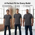 thumbnail image 7 of BILLIONHATS 3 Pack Men's Solid Colors Cotton T-Shirts Short Sleeve Lightweight Tees, Bulk (Large, Charcoal, l), 7 of 7