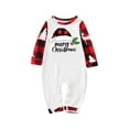 thumbnail image 3 of REORIAFEE Christmas Family Pajamas Matching Sets Funny 1 Piece Baby Loungewear Long Sleeve Jumpsuit Plaid Soft Lightweight Sleepwear Red 3-18 Months, 3 of 6
