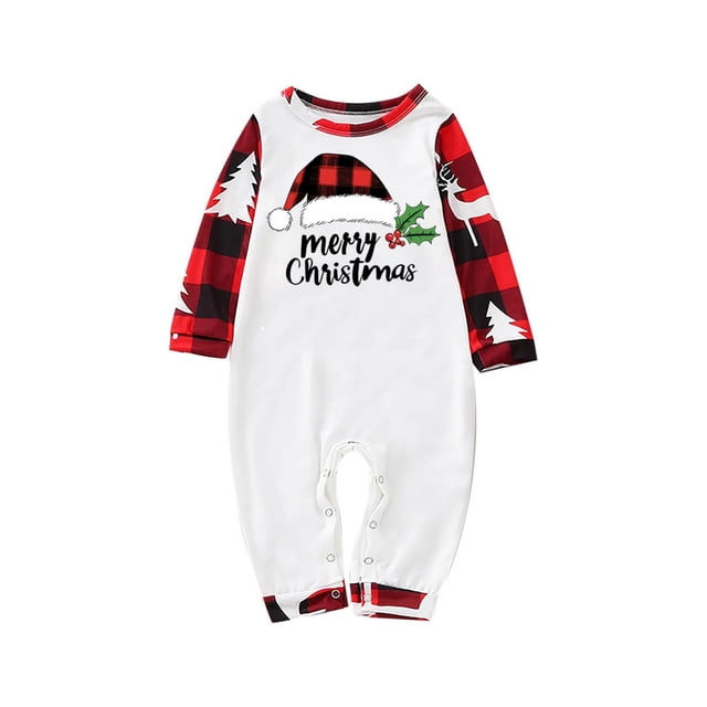 Birdeem Barboteuse Imprimée Arbre de Noël pour Bébé, Tenues Parent-Enfant Familiales, Mode de Noël pour Bébé, Support Arbre de Noël, Pyjamas de Noël pour Bébé