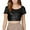 Black, variant on Womens Shirts Tops Short Sleeve Sparkling Sequins Backless Crop Fall Clothes for Women Tees Blouses Gold Size S