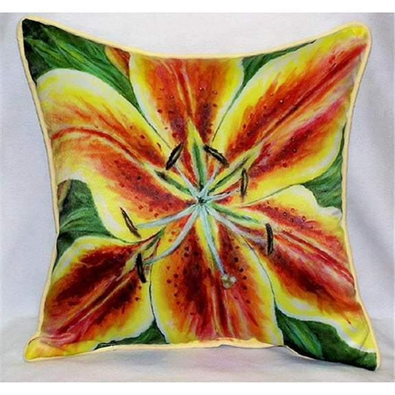 Betsy Drake HJ702 Yellow Lily Art Only Pillow 18''x18''