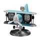 thumbnail image 3 of Reloj abatible Con escultura de avión Baoblaze decoración regalo reloj de repisa azul, 3 of 8