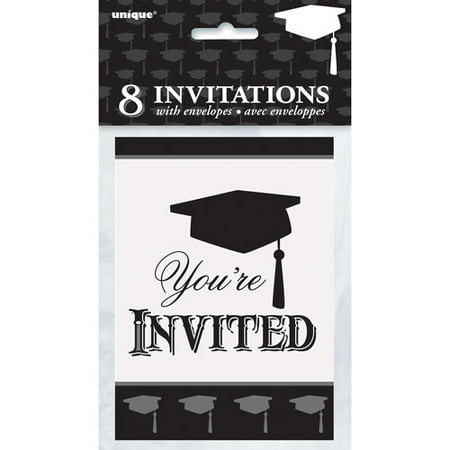 Classic Graduation Invitations, 8ct (Best Place To Order Graduation Invitations)