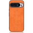 thumbnail image 1 of KOMI Phone Case for Google Pixel 9, Case for Google Pixel 9 Pro Cow-Like PU Leather Style Protector Cover, Non-Slip Shockproof Cover for Google Pixel 9/9 Pro Case Yellow, 1 of 5