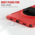 thumbnail image 3 of Allytech for Galaxy Tab A9 Plus 11" Case SM-X210 X215, Heavy Duty Shockproof Rotating Kickstand Kids Friendly Rugged Hybrid PC TPU Back Cover Case for Samsung Galaxy Tab A9+, Red, 3 of 10