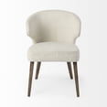 thumbnail image 2 of Mercana Niles Cream Fabric Seat W/Brown Wood Legs Dining Chair, 2 of 12