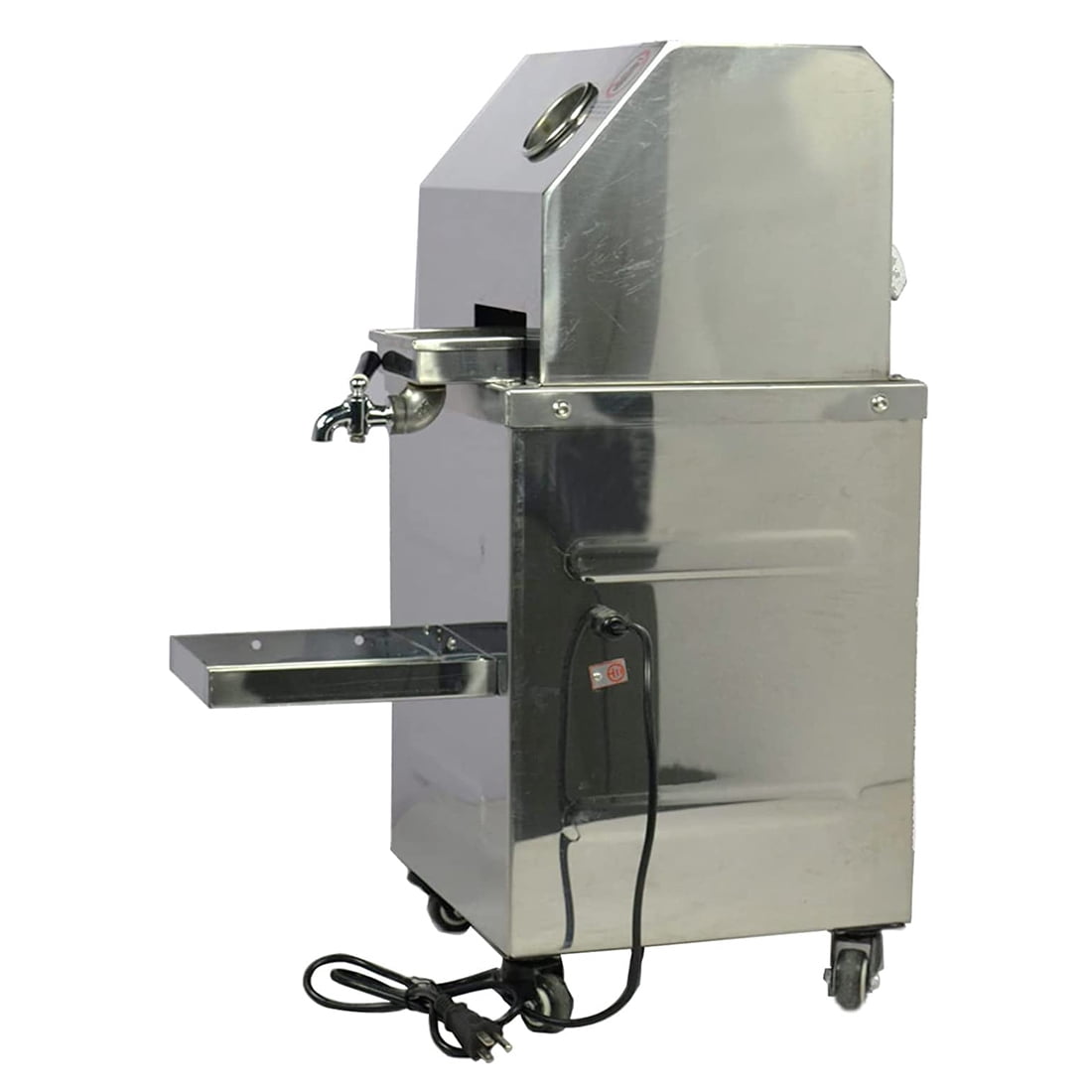 PreAsion Electric Sugarcane Juicer Fruit Press Machine 3 Rollers Stainless Steel Silver