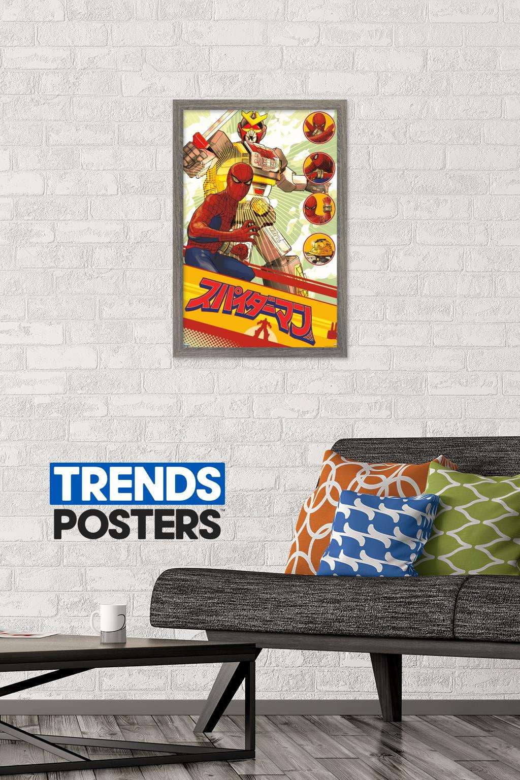 Marvel Comics TV - Japanese Spider-Man - Leopardon Sword Wall Poster, 14.725" x 22.375", Framed