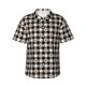 thumbnail image 1 of Balery Black Plaid Heart Camisas hawaianas de manga corta para hombre, camisas playeras de corte holgado, camisas de vacaciones con botones,XX-Large, 1 of 7