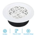 thumbnail image 3 of Unique Bargains Évent d'Air Rond de 6 Pouces 2 Pcs Diffuseur de Plafond Réglable Housse de Gril ABS Persiennes Évent de Soffite avec Écran Blanc, 3 of 5