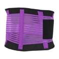 thumbnail image 1 of Soporte para la espalda, Cinturón de soporte lumbar, Transpirable, Diseño de malla, Correas de soporte, Soporte para la parte inferior de la espalda, Nailon, Pegamento de seda, Fibra de poliéster, Púrpura, Talla XL Unique Bargains soportes lumbares, 1 of 7