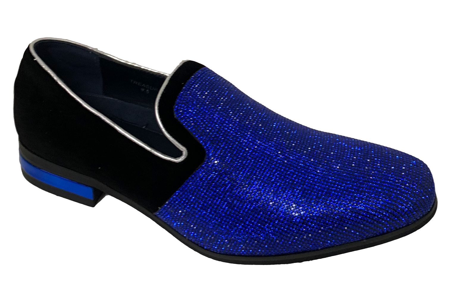 Men's Dress Shoes Loafer Glitter Tuxedo Stage Fashion Rhinestone Slip On - image 1 of 4