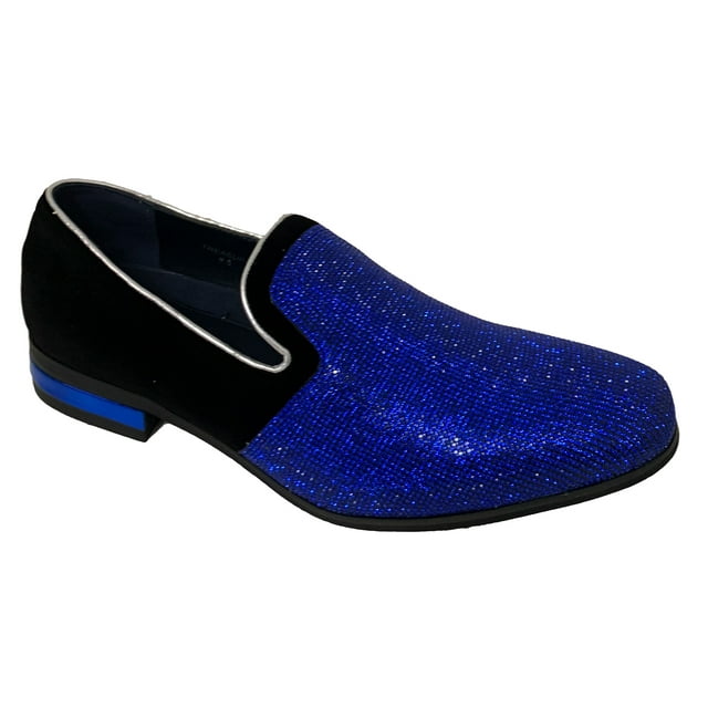 Men's Dress Shoes Loafer Glitter Tuxedo Stage Fashion Rhinestone Slip On