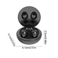thumbnail image 3 of Auriculares Bluetooth, miniauriculares intraaurales inalámbricos auténticos con sonido envolvente, reducción activa de ruido, carga rápida tipo C, pantalla digital, baja latencia, 5.4 mm, de plástico., 3 of 6