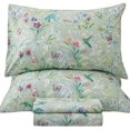thumbnail image 1 of Queen's House Sheets Butterfly Bird Print Bed Sheet Collection Set-King,R, 1 of 2