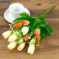 thumbnail image 3 of UDIYO 1/2 Bouquet 15 Heads Tulips Artificial Flowers, Spring Wreath Wedding Bouquet Home Decor-13.78", 3 of 3