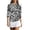 White, variant on HCYSFG Womens Zip Neck Polo Shirt Zebra Print Three 3/4 Point Collar Golf Blouse Curved Hem Fitted Casual Sports Top