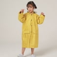 thumbnail image 4 of Toddler Kids Waterproof Raincoat Toddler Kids Boys Girls Solid Color Rainwear Children Raincoat with Hooded Jacket Coat Hoodies Breathable Kids Rain Jackets,Yellow,1-5 Years, 4 of 7