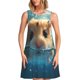 thumbnail image 1 of Balery Cute Swimming Guinea Pig Vestidos de verano para mujer con estampado: vestido holgado sin mangas, vestido playero informal y cómodo para días calurosos., 1 of 7