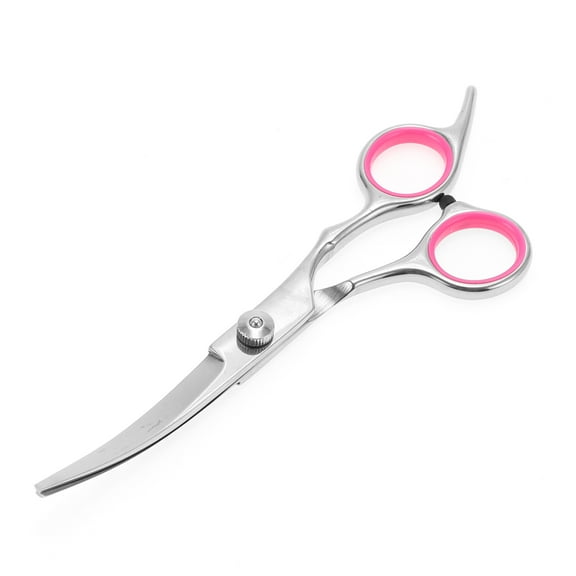 1 Pc Pet Grooming Scissors for Pets Shop 6.5 Inches Silver Tone Pink Stainless Steel