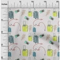 thumbnail image 1 of oneOone Cotton Silk Lime Fabric Airplane|Camera & Suitcase Travel Craft Projects Decor Fabric Printed By The Yard 42 Inch Wide, 1 of 4