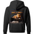 thumbnail image 3 of Lotusprinthandmade Personalized Lion Matching Couple Couple Black Hoodie 2D S-5XL 50/50 Cotton/Polyester Mix (S), matching lion hoodies for couples, lion hoodie set, custom name lion couple hoodie, 3 of 5