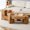 Wood, variant on Trilenars Detachable Double Deck Coffee Table,Modern 2-Decker Detachable Coffee Table, Anti-Collision End Table, Space-Saving Mulitfunctional Accent Table for Small Spaces Living Room Bedroom