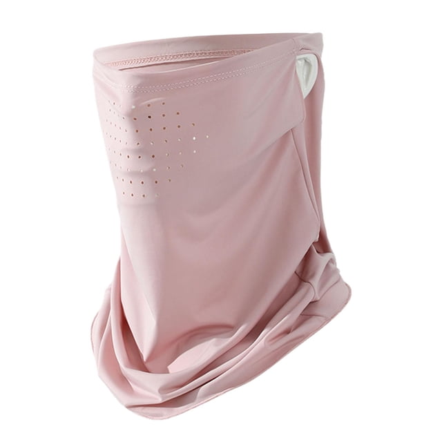 Mascarilla refrescante Zulema protección solar lavable cuello polaina rosa