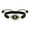 Black, variant on Womens Crystal Enamel Evil Eye Bolo Bracelet Black Cord Yellow Gold Plated Adjustable