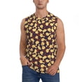 thumbnail image 2 of Lsque Cute Small Farm Birds Print Men's Cotton Blend Sleeveless Muscle Shirts (S-3XL)- Moisture Wicking, Odor Protection, UPF 30+,X-Large, 2 of 8