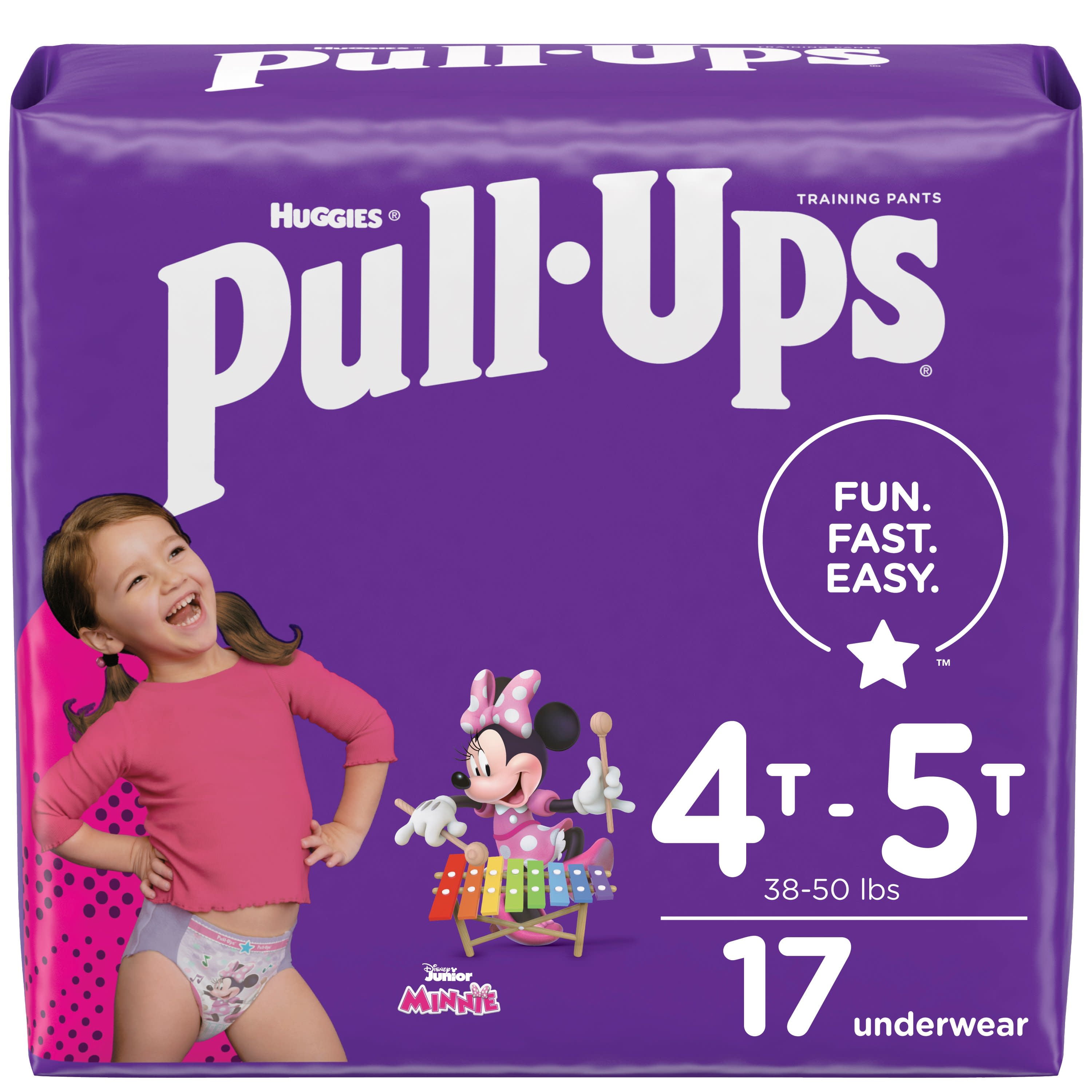 PullUps Girls' Potty Training Pants Size 6, 4T5T, 17 Ct