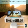 thumbnail image 2 of Multifunctional LED Mirror Digital Alarm Clock Desktop Electronic Clock with RGB Ambient Light Snooze Mode Temperature Display 10W Wireless Charging Function Replacement for iPhone Samsung Android, 2 of 9