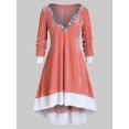 thumbnail image 1 of Más el tamaño de las lentejuelas Vestido alto-bajo terciopelo Rosegal vestidos de fiesta tallas grandes, 1 of 5