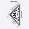 thumbnail image 3 of XISAOK Lace Triangle Scarf Butterfly Embroidered Shawl Wrap Sheer Shawl With Fringe, 3 of 21