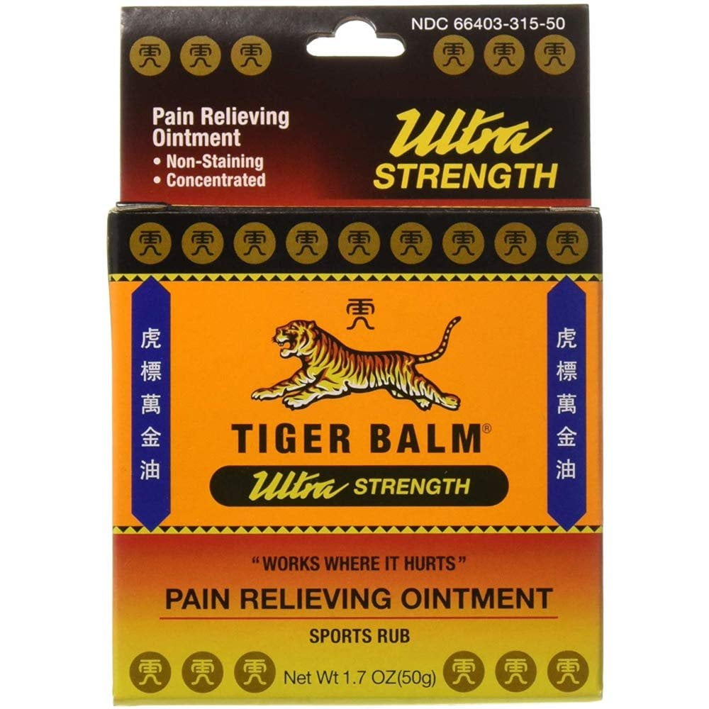 Tiger Balm Ultra Strength Pain Relieving Ointment Sports Rub, 1.7
