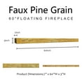 thumbnail image 2 of Floating Shelves 60" L Concrete Made Rustic Wall Shelf for Wall Storage & Home Decor, Wall Mounted Display Shelf for Living Room Bedroom Mantelpiece Garage, Faux Walnut Grain, 2 of 10