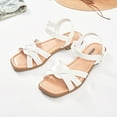 thumbnail image 4 of Ataiwee Women's Flat Slide Sandals - Casual Comfortable Criss Cross Squsre Toe Flat Summer Sandals., 4 of 8