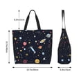 thumbnail image 2 of Large Capacity Single Shoulder Shopping Bag 19.7×15.7×5.9in Main Pocket Large To Accommodate Your Daily Needs Can Be Portable Can Be A Single Shoulder Back Galaxy Planet, 2 of 8
