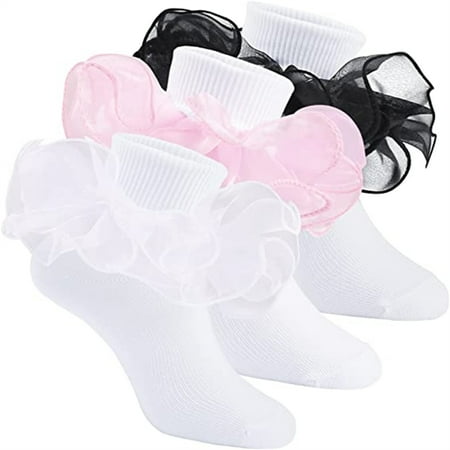 

Women Cotton Ankle Socks Vintage Ruffled Lace Stockings Princess Girl Socks