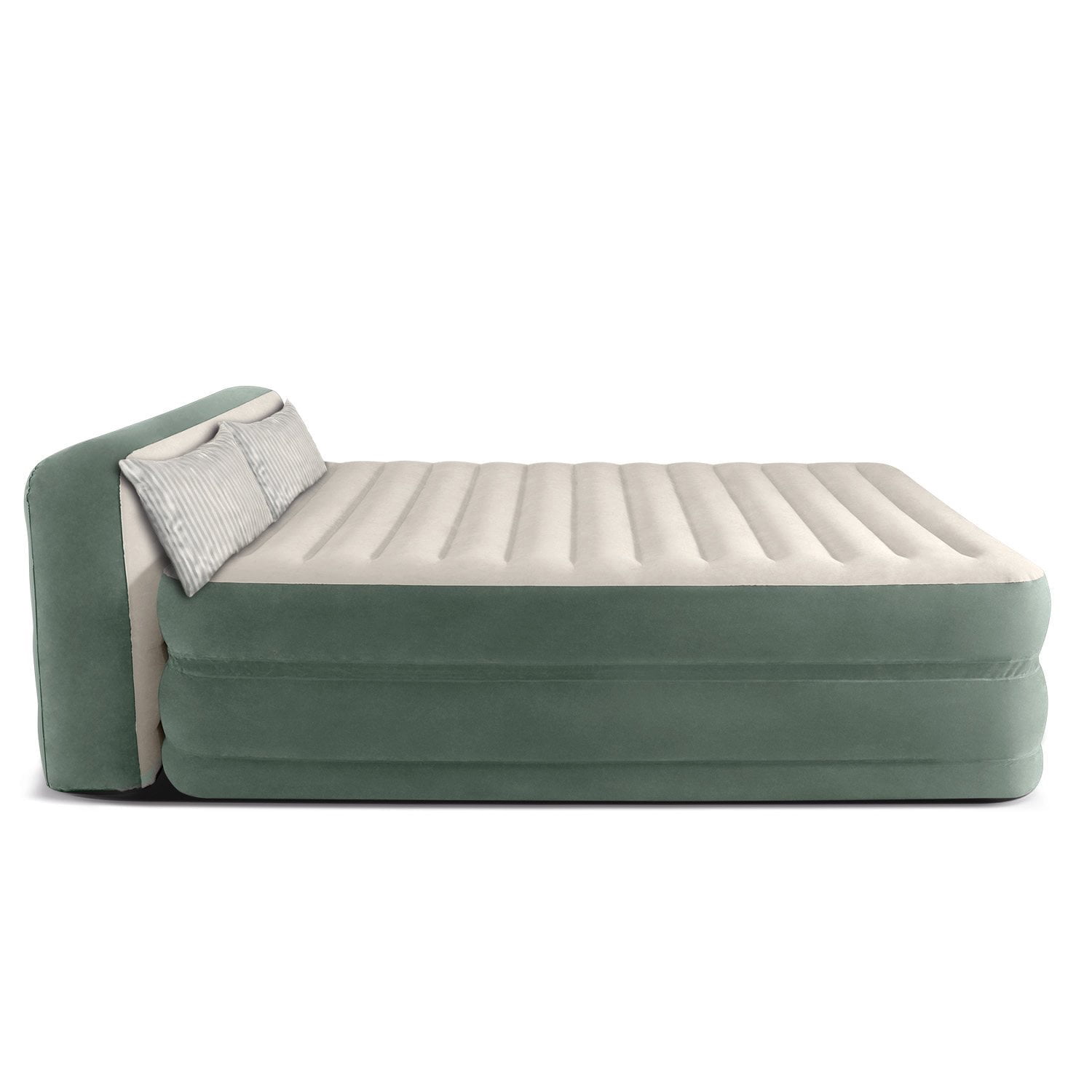 Intex 22" Queen Premium Comfort Air Mattress with Built-In Pump and Headboard (Model 66150S)