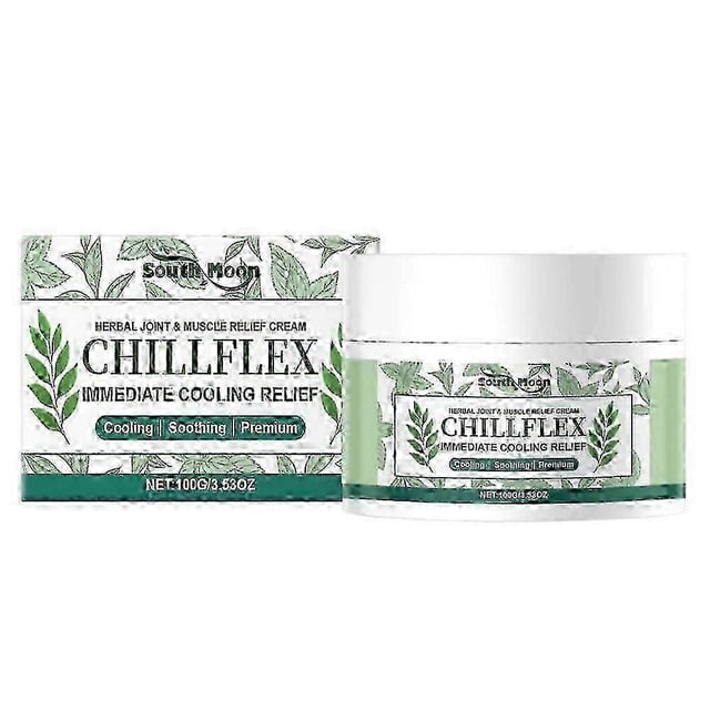 Chillflex Herbal Soothing Cream Relieves Joint and Muscle Discomfort, Menthol Joint & Muscle Relief Massage Cream-jc