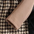 thumbnail image 4 of Toddler Kid Little Girls Ruffle Long Sleeve Turtleneck Tops Houndstooth Plaid Shorts with Belt 3Pcs Fall Winter Outfits Clothes, 4 of 9