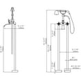 thumbnail image 3 of Dyconn Faucet  Freestanding Tub Filler Faucet with Hand Shower Bronze Bronze Finish, 3 of 5