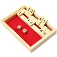thumbnail image 1 of Shut The Box Game, Double-Sided Classic 9 Number Wooden Set with Dice Red- Adults and Children, 1 of 5