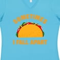 thumbnail image 4 of Inktastic Tacos Fall Apart Women's V-Neck T-Shirt, 4 of 5