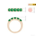 thumbnail image 5 of ANGARA Natural Shared Prong Set Half Eternity 1.65 ct Emerald Wedding Band in 14K Rose Gold for Women (Size-4.5mm) | May Birthstone, Anniversary, Jewelry Gift for Women | Natural Emerald Ring, 5 of 10