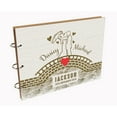 thumbnail image 7 of Darling Souvenir Personalized Engraved Laser Cut Wedding Guest Book Wooden Cover Sign-in Book Registry Guestbook Scrapbook-FW, 7 of 7