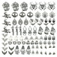 thumbnail image 1 of Mezcla de 80 accesorios de Halloween, colgante de calabaza, calavera, murciélago, bruja, accesorios, material para aretes, 1 of 5